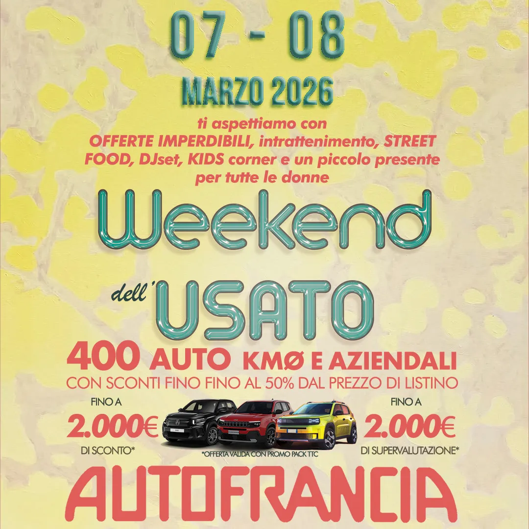 locandina weekend usato marzo 26